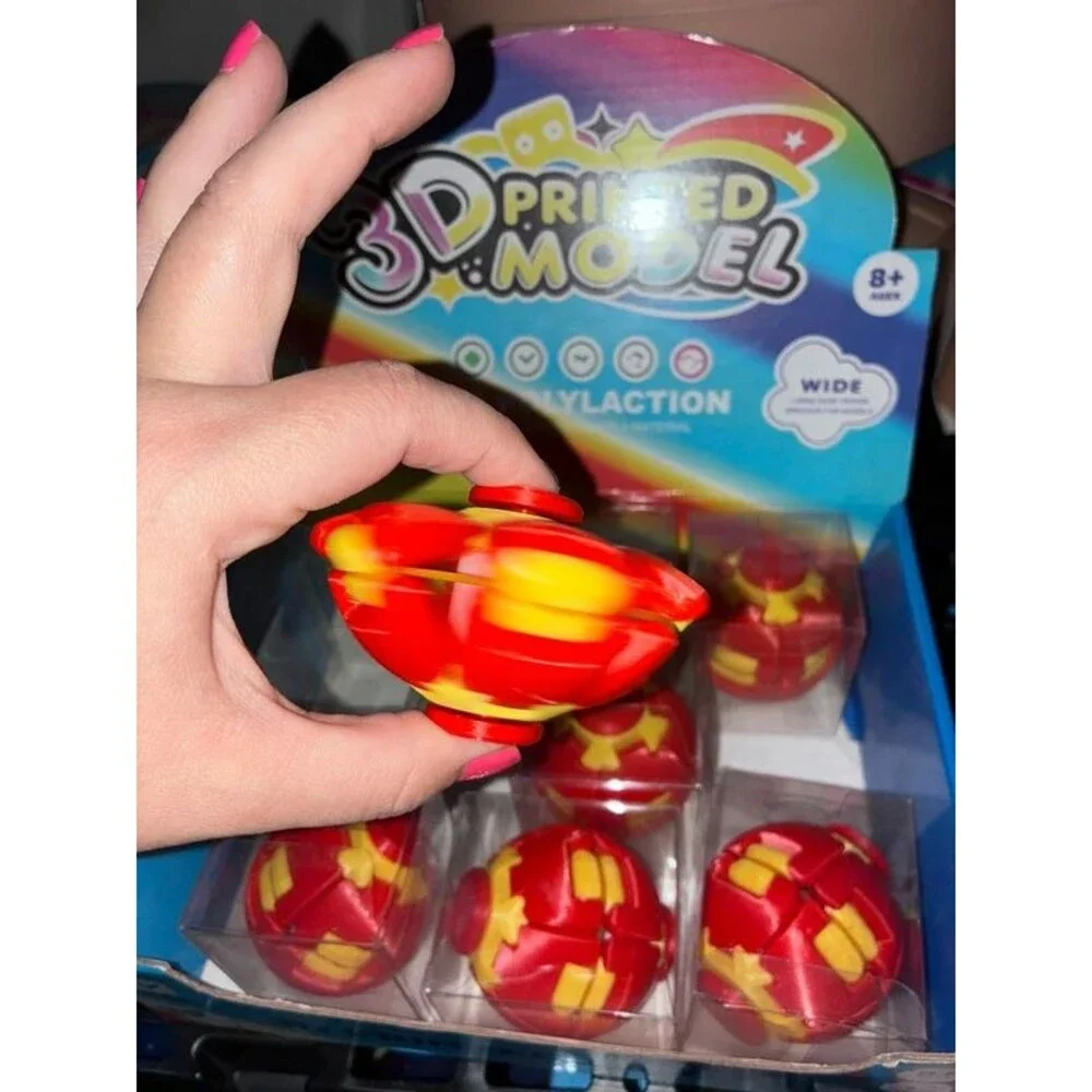 3D Printed Red Spinner Ball